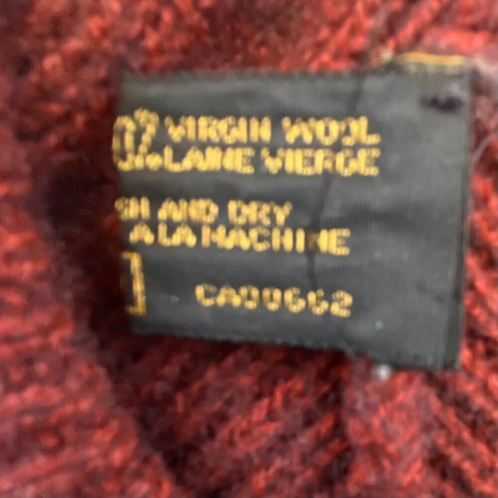 Vintage Ingo Sweater Wool Blend Classic V-Neck Long Sleeves Maroon Men’s Small - Picture 11 of 12
